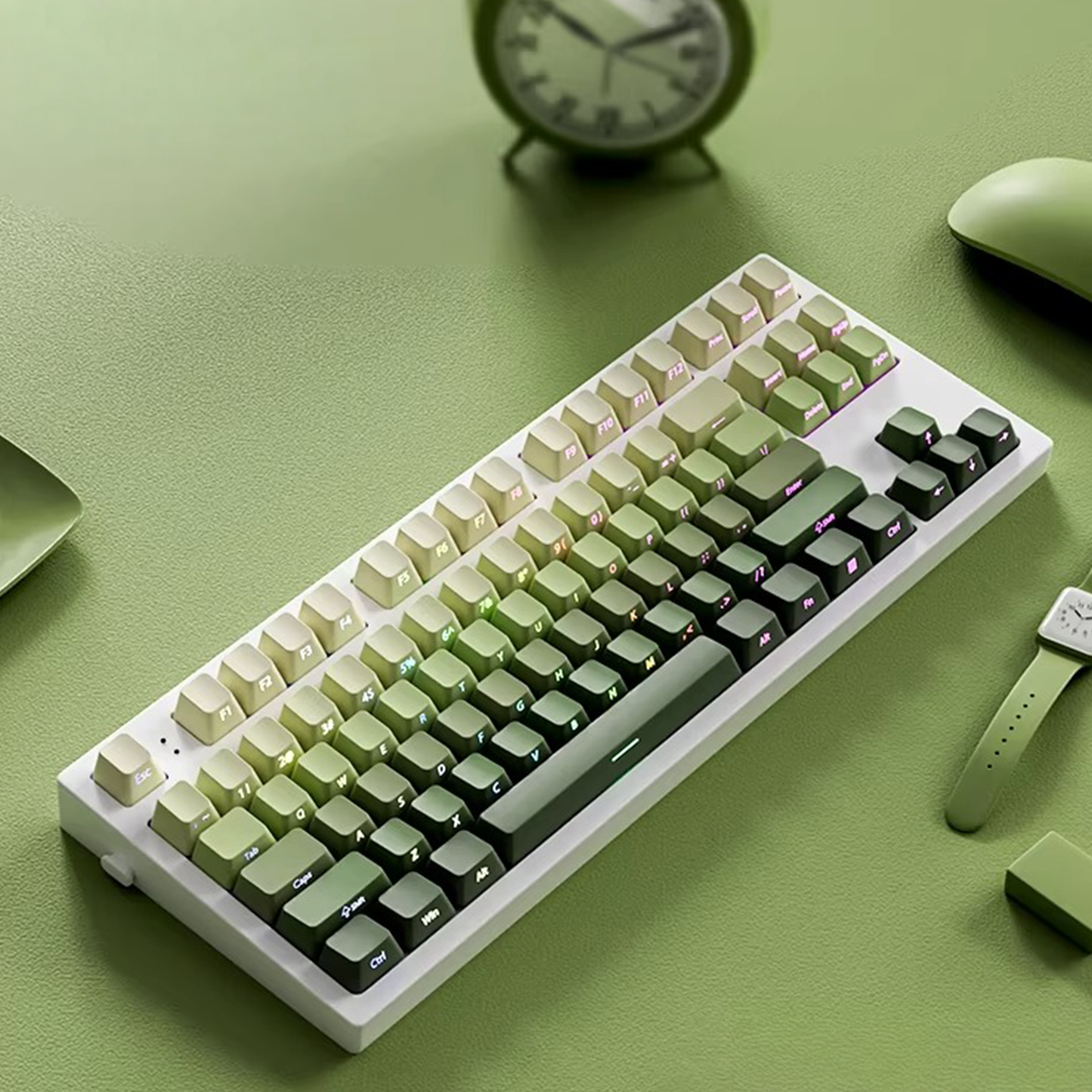 Serene Sage Side Print Gradient Keycap Set