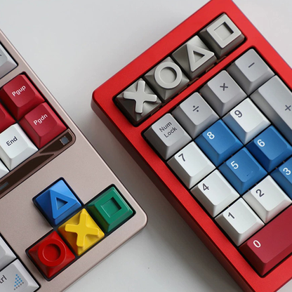 Square Circle Triangle Cross Game Controller Set of 4 Keycaps