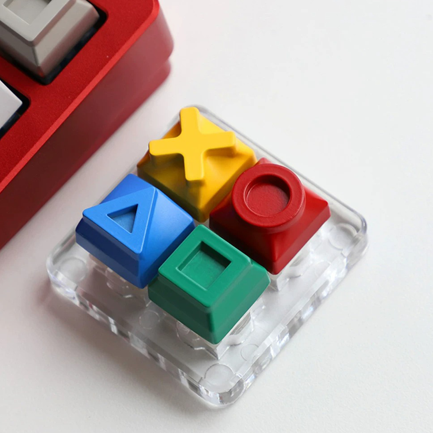 Square Circle Triangle Cross Game Controller Set of 4 Keycaps