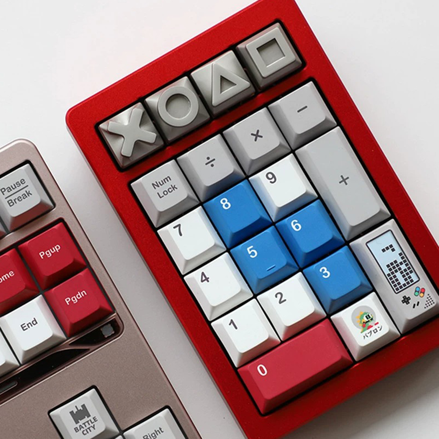 Square Circle Triangle Cross Game Controller Set of 4 Keycaps