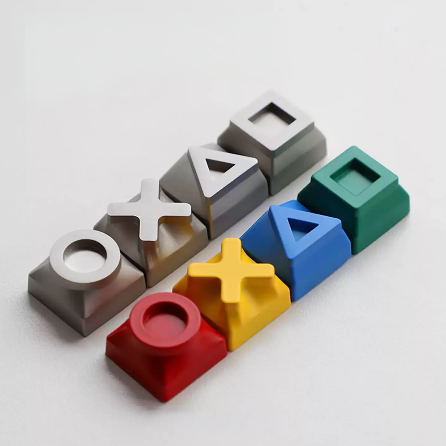 Square Circle Triangle Cross Game Controller Set of 4 Keycaps