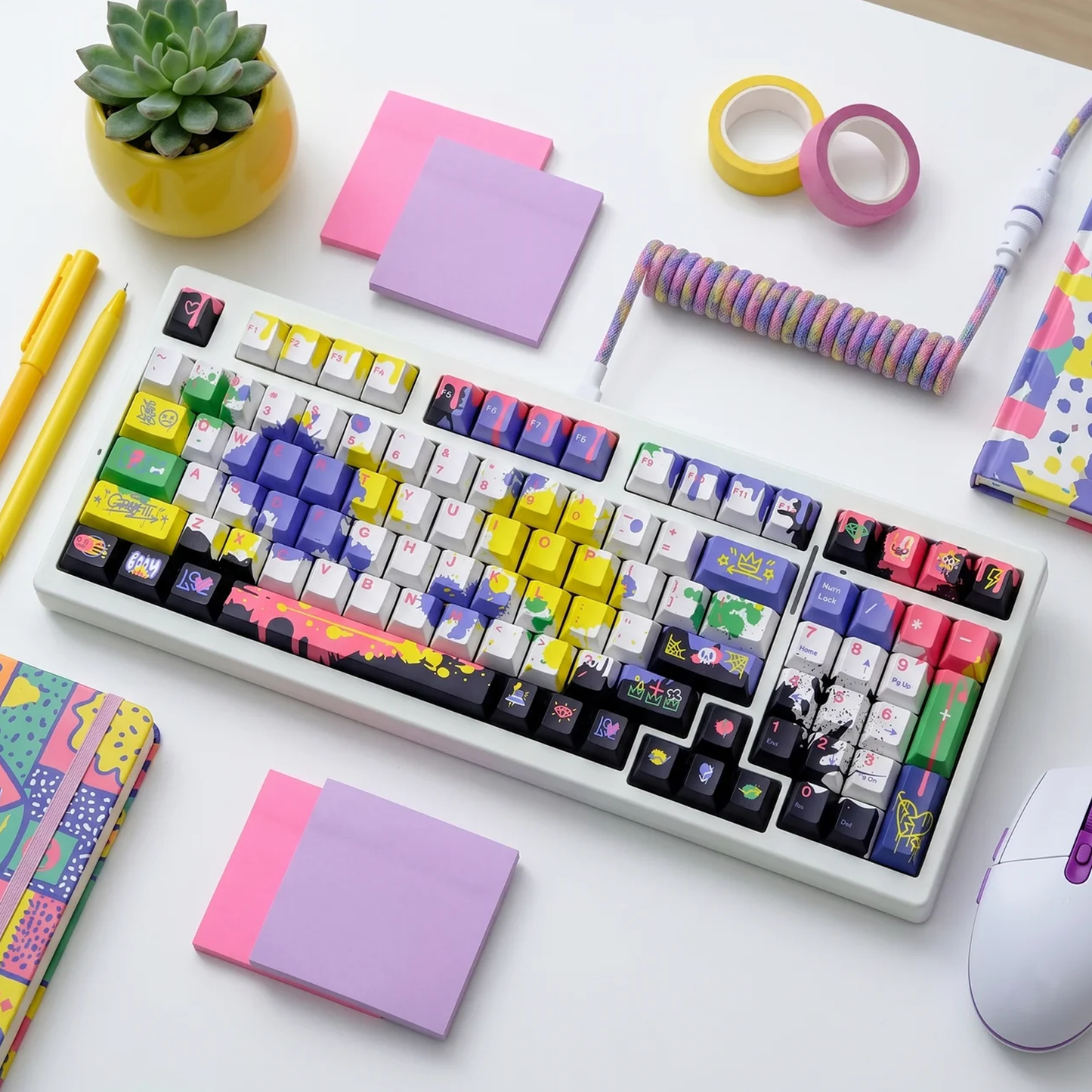 Splatter Graffiti Keycap Set