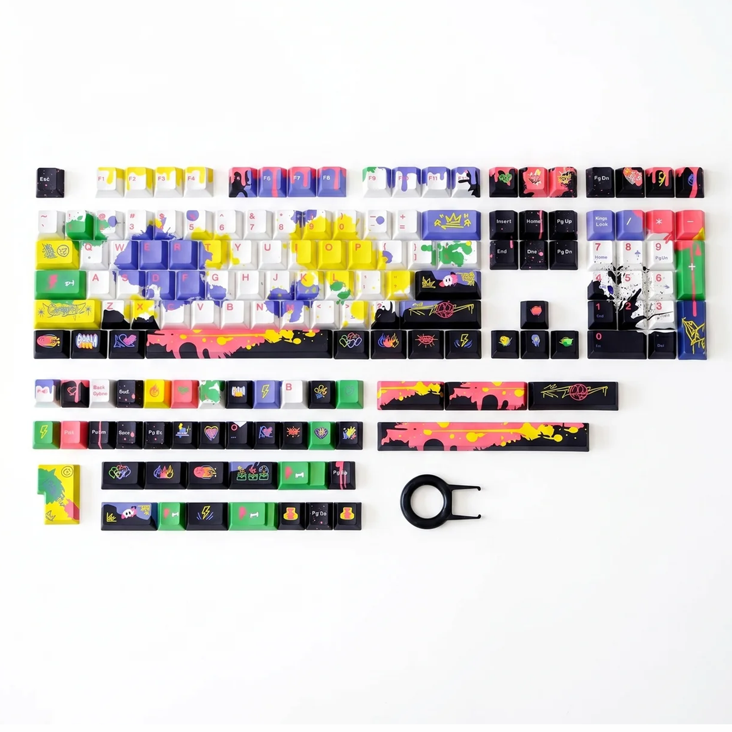 Splatter Graffiti Keycap Set