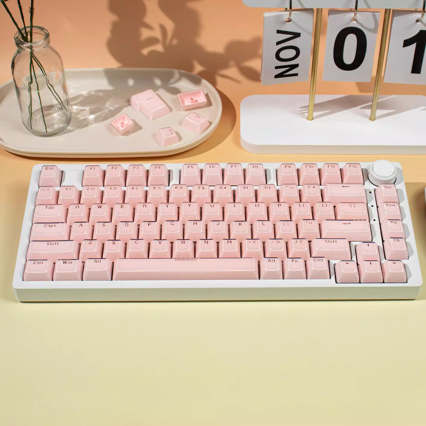 Strawberry Jelly Crystal Keycap Set
