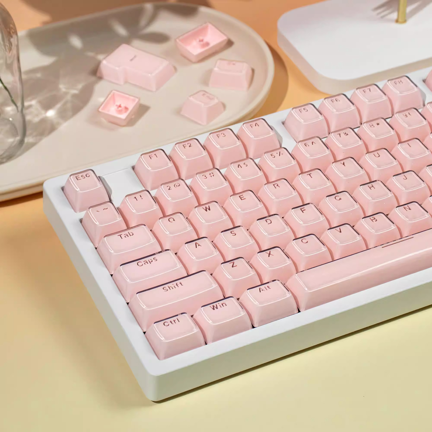 Strawberry Jelly Crystal Keycap Set