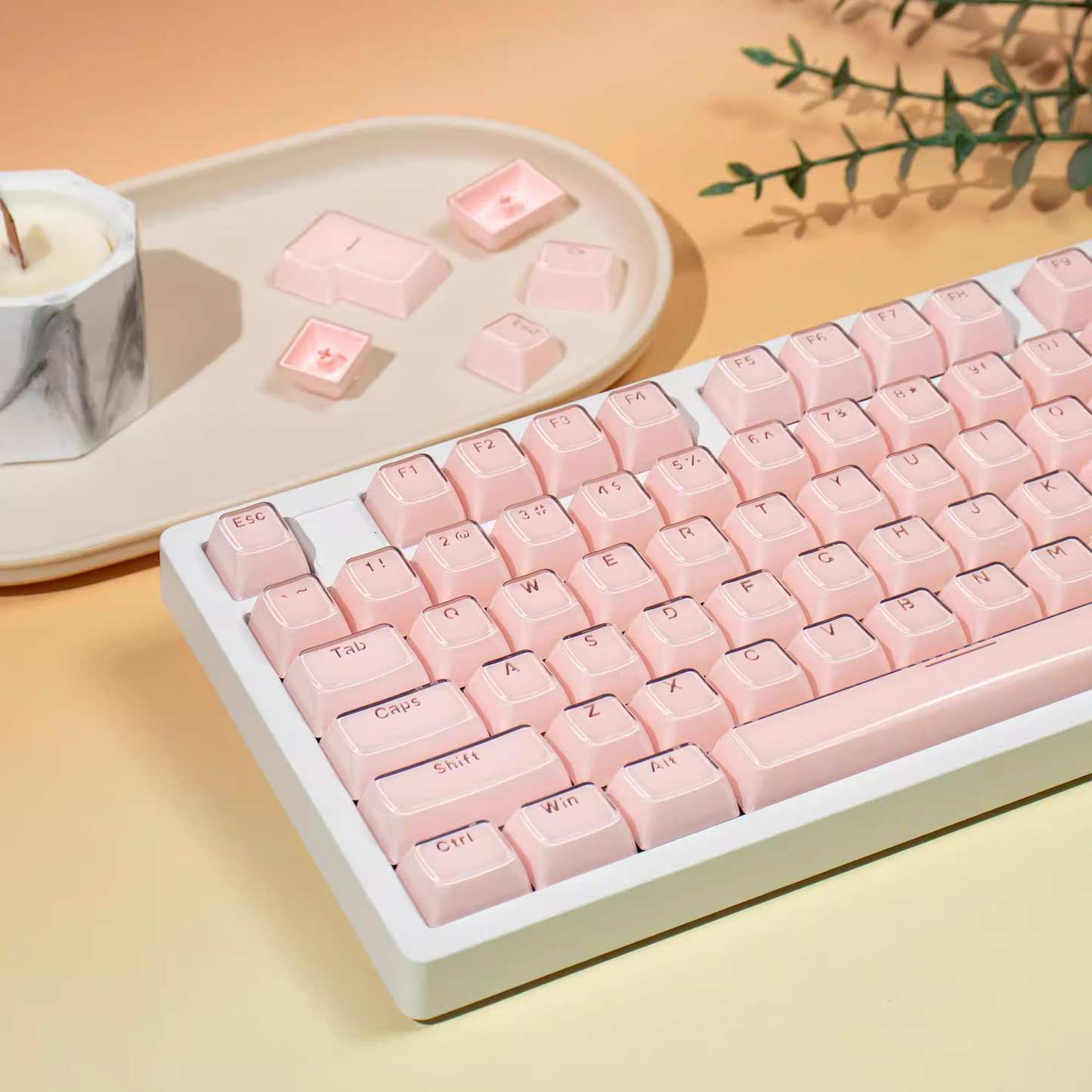 Strawberry Jelly Crystal Keycap Set
