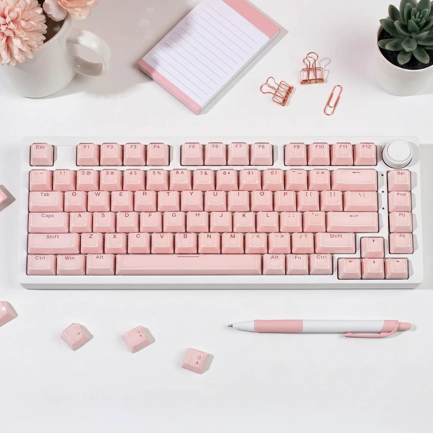Strawberry Jelly Crystal Keycap Set