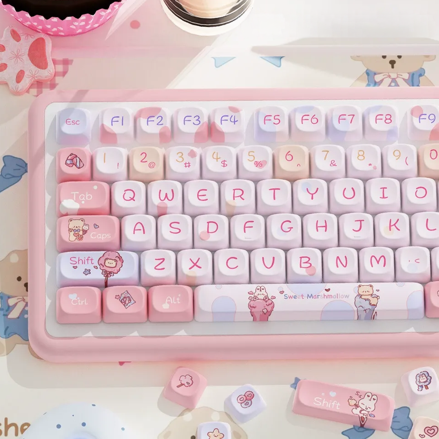 Sweet Marshmallow Keycap Set