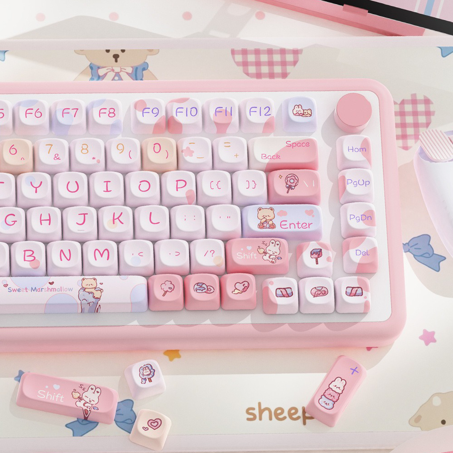 Sweet Marshmallow Keycap Set