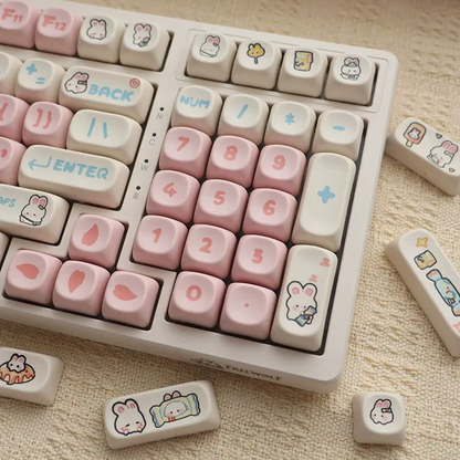 Sweet Toffee Rabbit Keycap Set