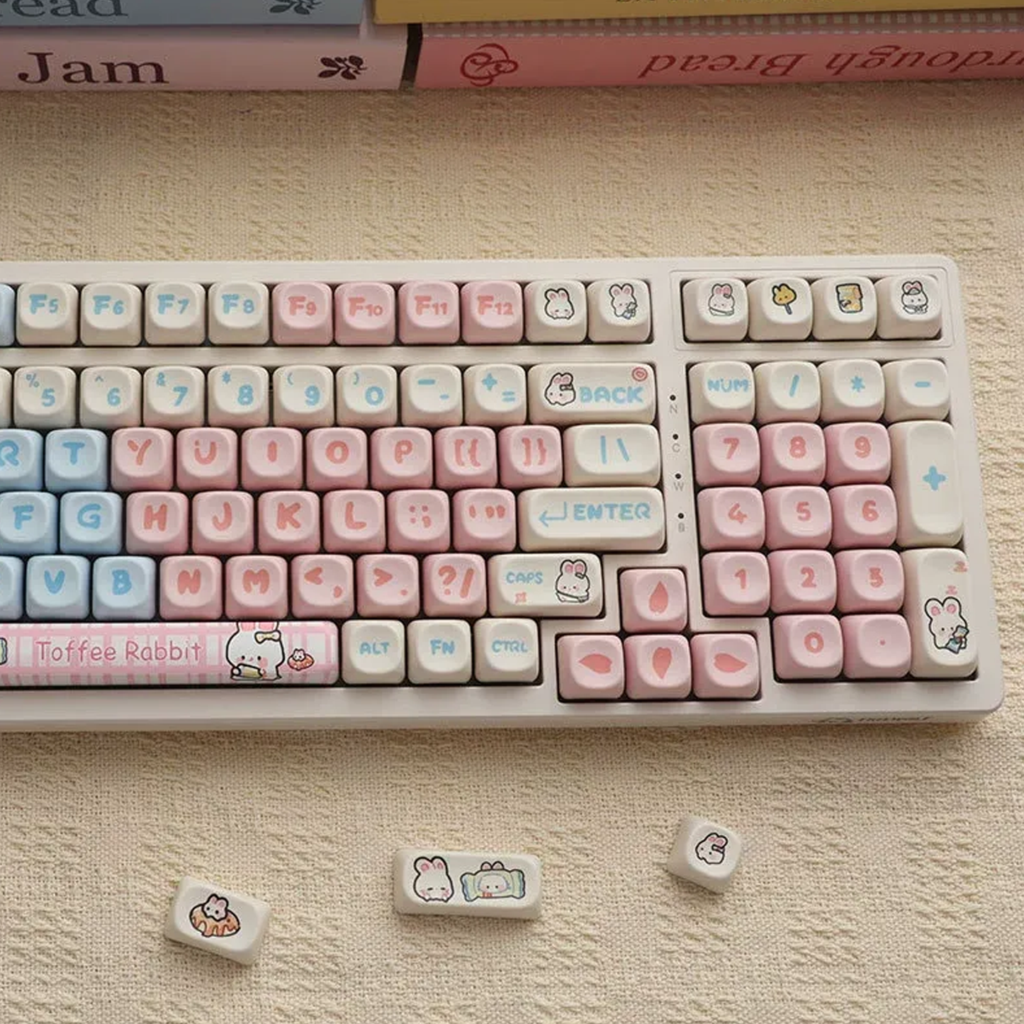 Sweet Toffee Rabbit Keycap Set