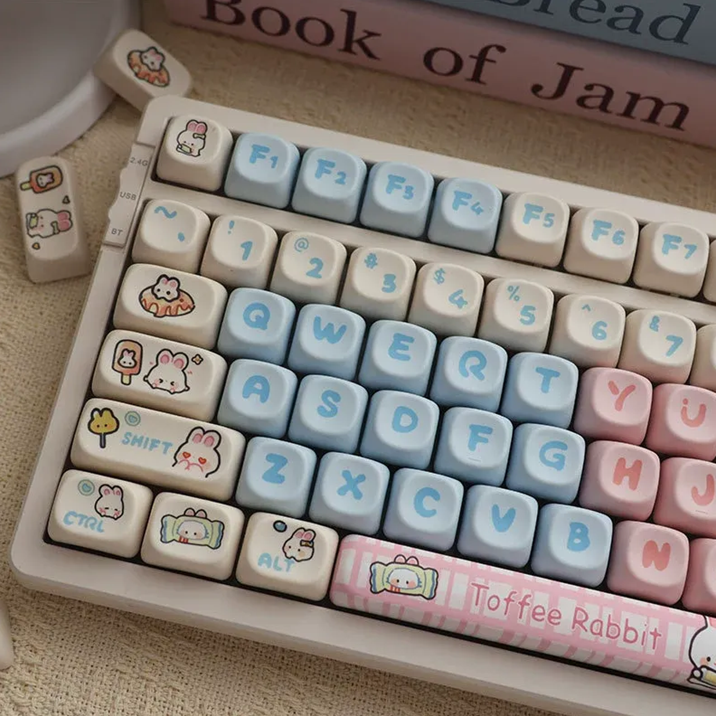 Sweet Toffee Rabbit Keycap Set