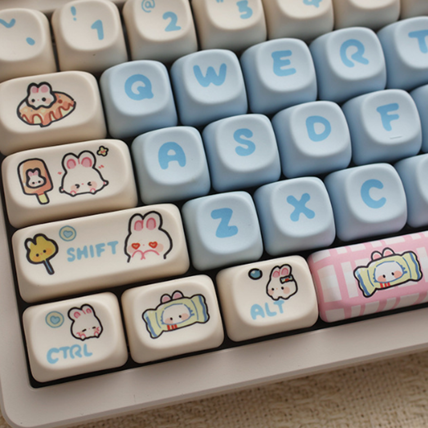 Sweet Toffee Rabbit Keycap Set