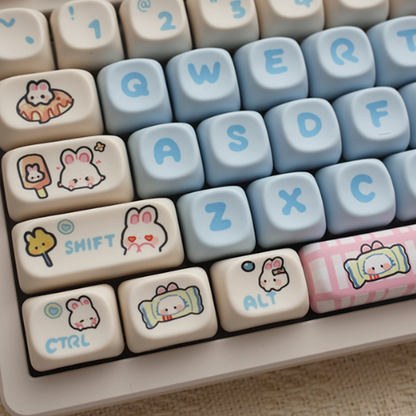Sweet Toffee Rabbit Keycap Set