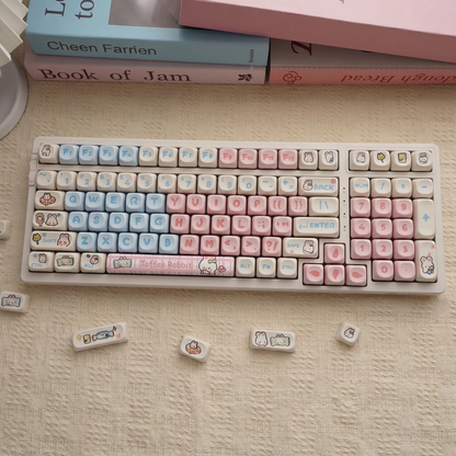 Sweet Toffee Rabbit Keycap Set