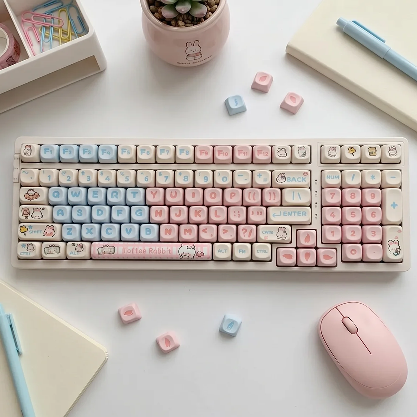 Sweet Toffee Rabbit Keycap Set