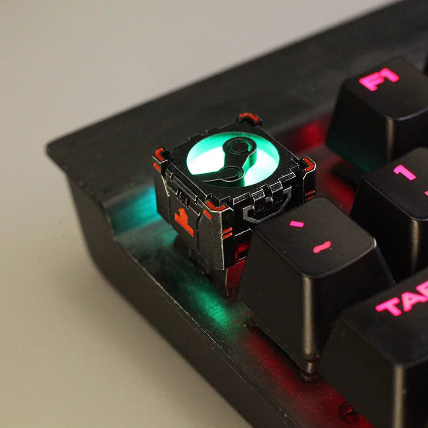Translucent Steam Logo Keycaps