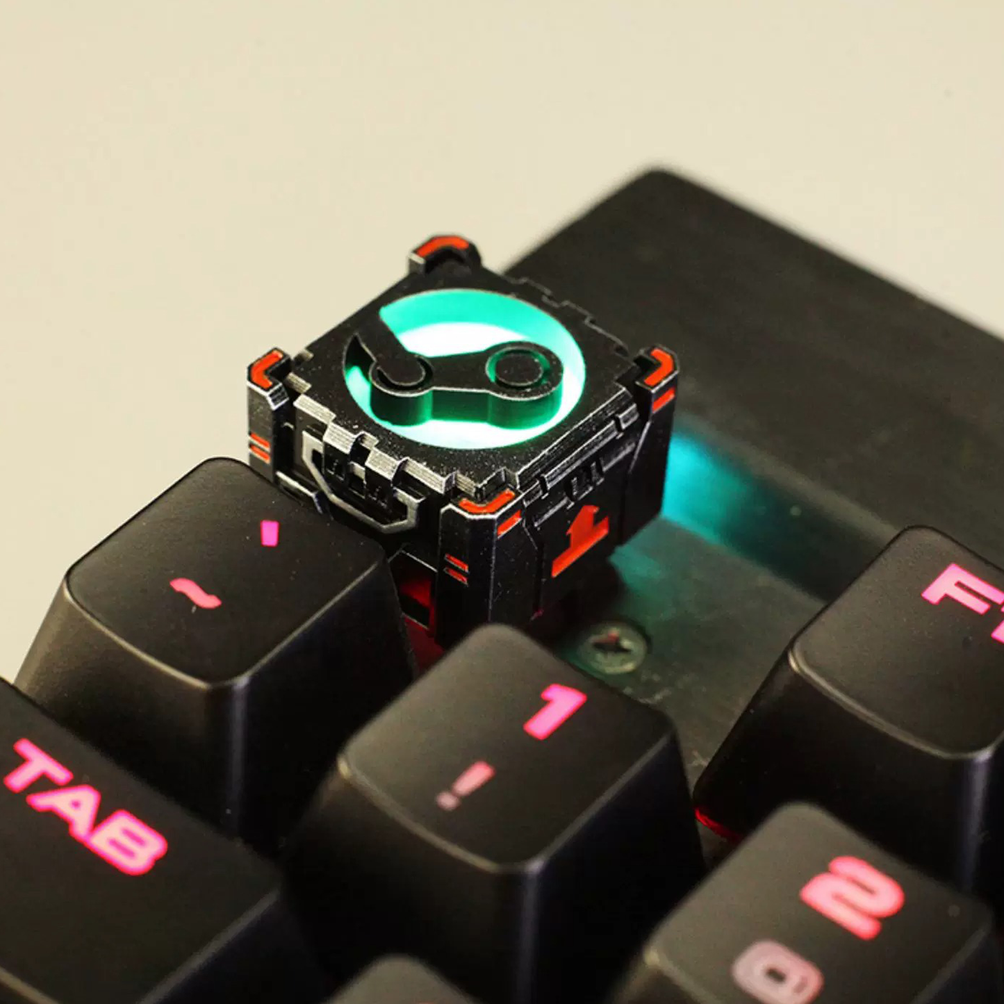 Translucent Steam Logo Keycaps