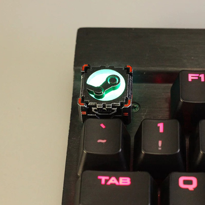Translucent Steam Logo Keycaps