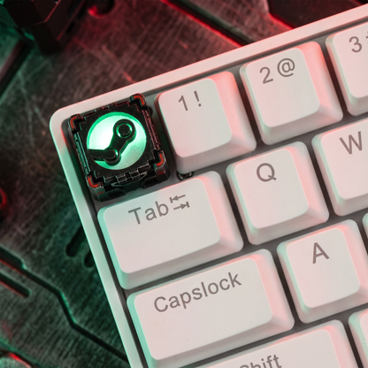 Translucent Steam Logo Keycaps