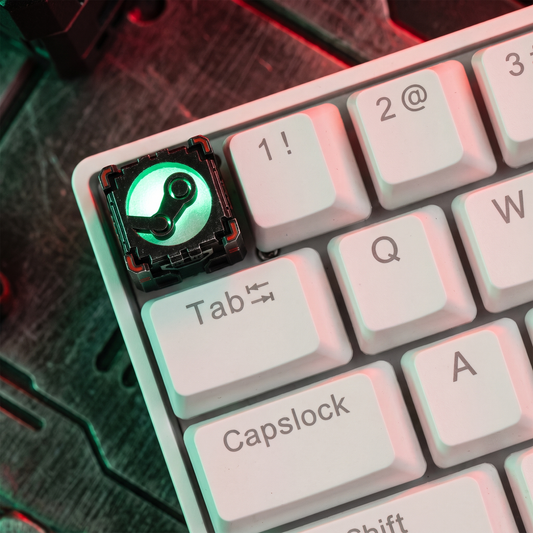 Translucent Steam Logo Keycaps