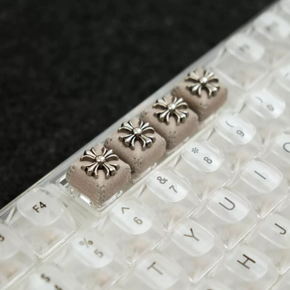 Vintage Leather Motif Artisan Keycaps