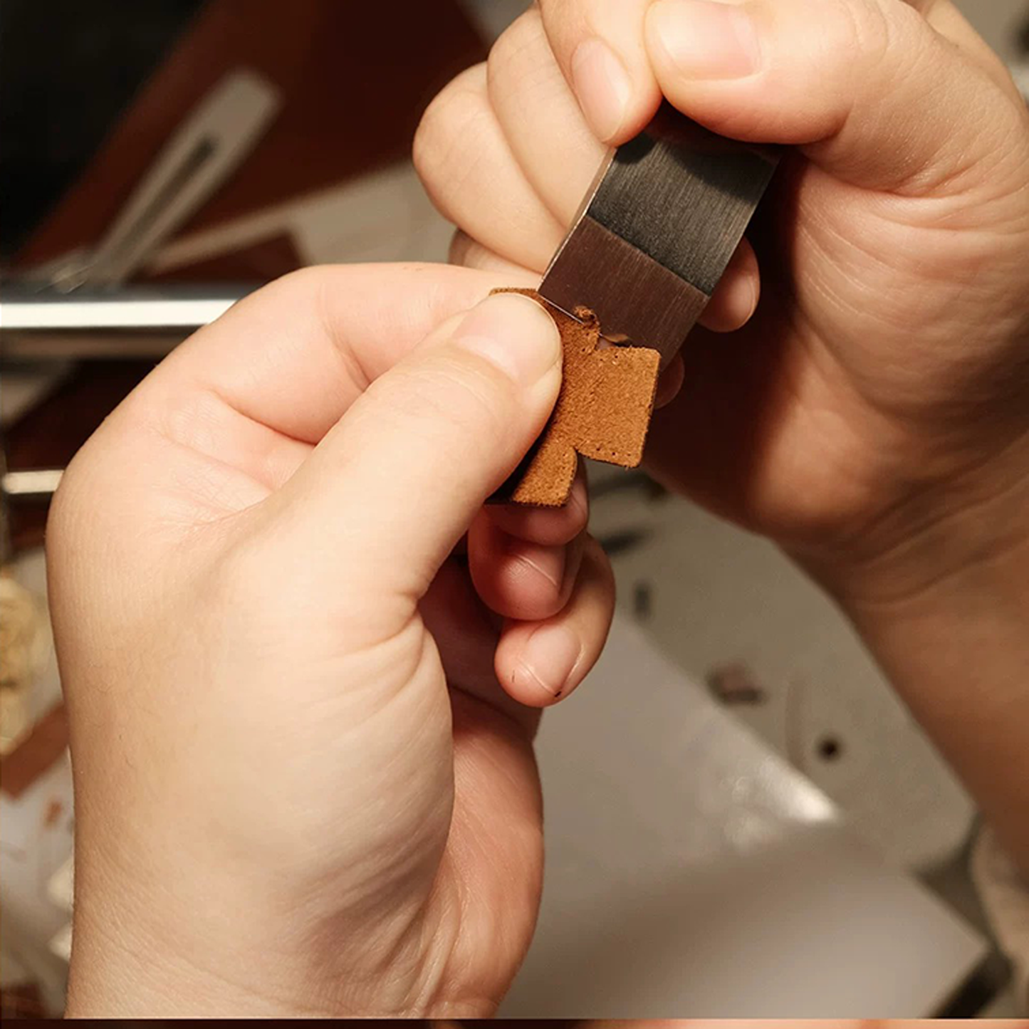 Vintage Leather Motif Artisan Keycaps
