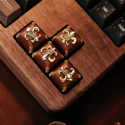 Vintage Leather Motif Artisan Keycaps